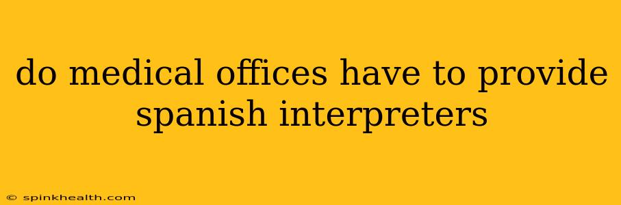 do medical offices have to provide spanish interpreters
