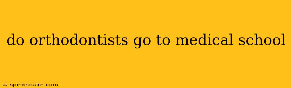 do orthodontists go to medical school