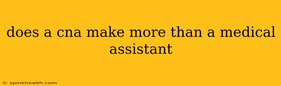 does a cna make more than a medical assistant