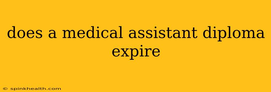 does a medical assistant diploma expire