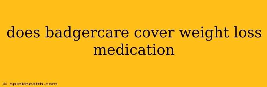 does badgercare cover weight loss medication