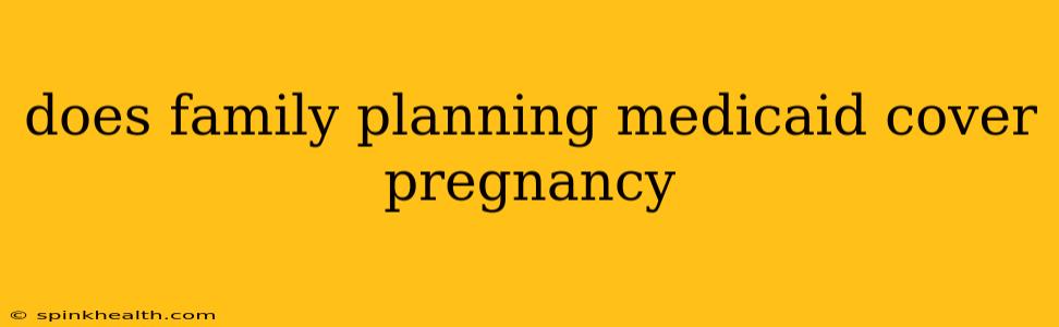 does family planning medicaid cover pregnancy