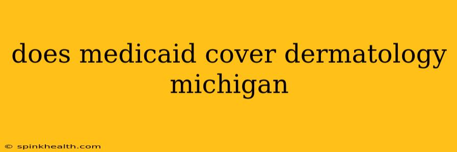 does medicaid cover dermatology michigan
