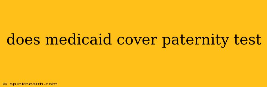 does medicaid cover paternity test