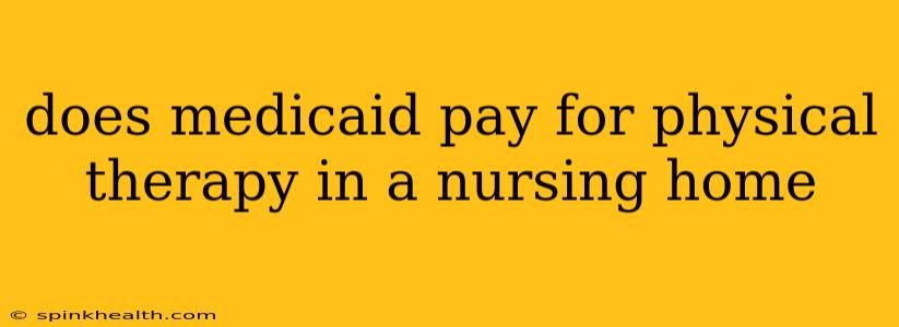 does medicaid pay for physical therapy in a nursing home