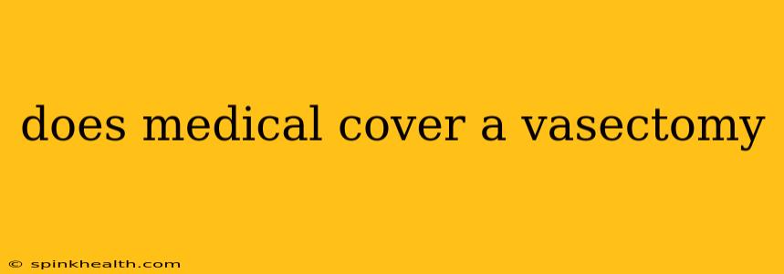 does medical cover a vasectomy