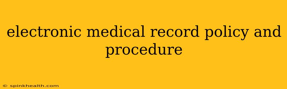 electronic medical record policy and procedure