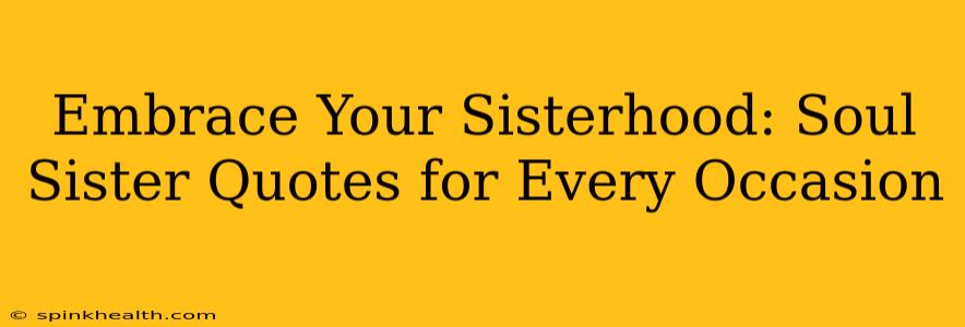 Embrace Your Sisterhood: Soul Sister Quotes for Every Occasion