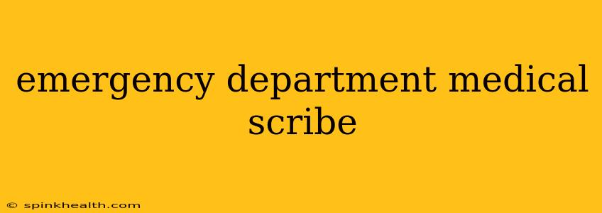 emergency department medical scribe