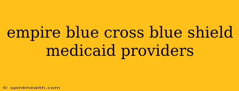 empire blue cross blue shield medicaid providers