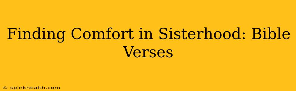 Finding Comfort in Sisterhood: Bible Verses