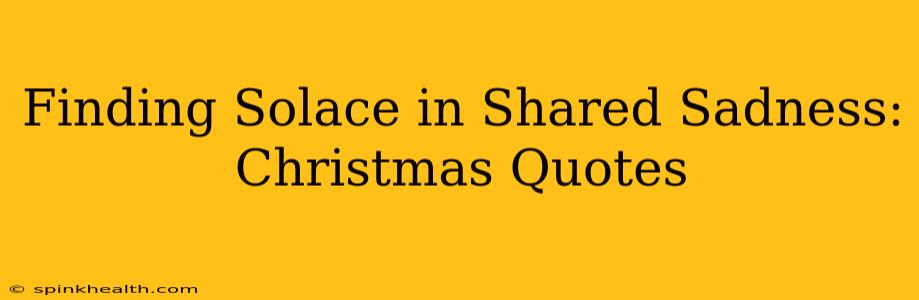 Finding Solace in Shared Sadness: Christmas Quotes