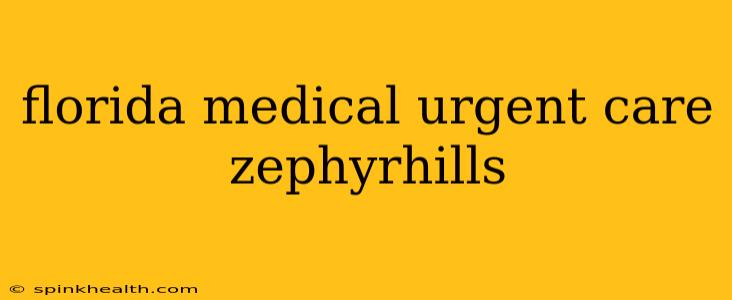 florida medical urgent care zephyrhills