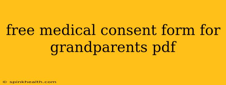 free medical consent form for grandparents pdf