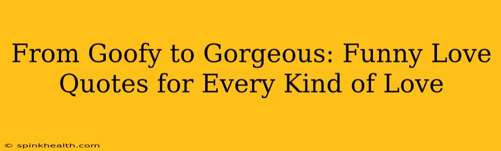 From Goofy to Gorgeous: Funny Love Quotes for Every Kind of Love