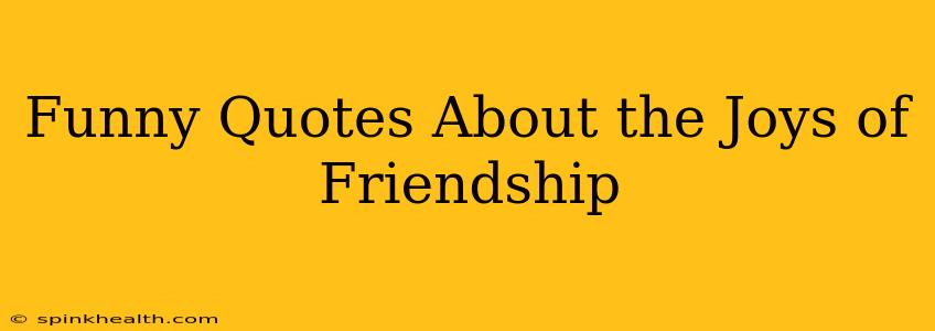 Funny Quotes About the Joys of Friendship