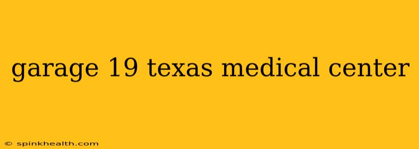 garage 19 texas medical center