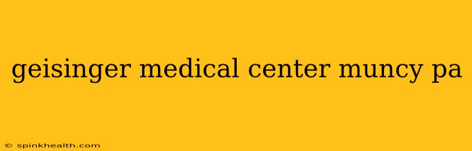 geisinger medical center muncy pa