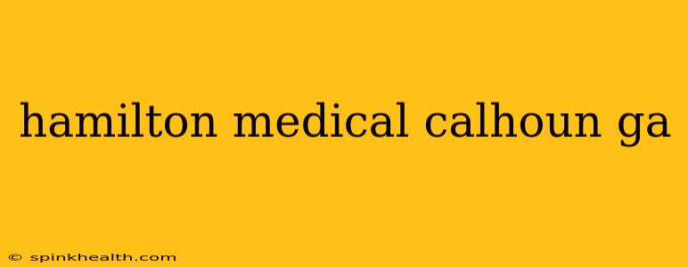 hamilton medical calhoun ga