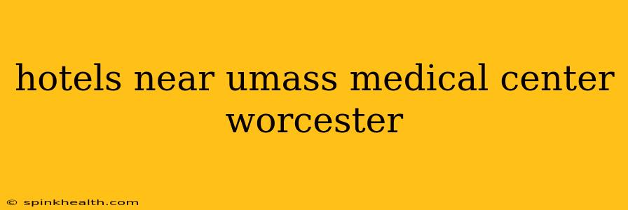 hotels near umass medical center worcester