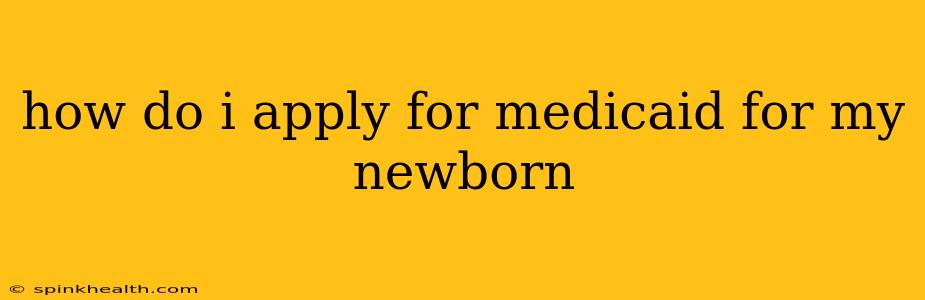 how do i apply for medicaid for my newborn