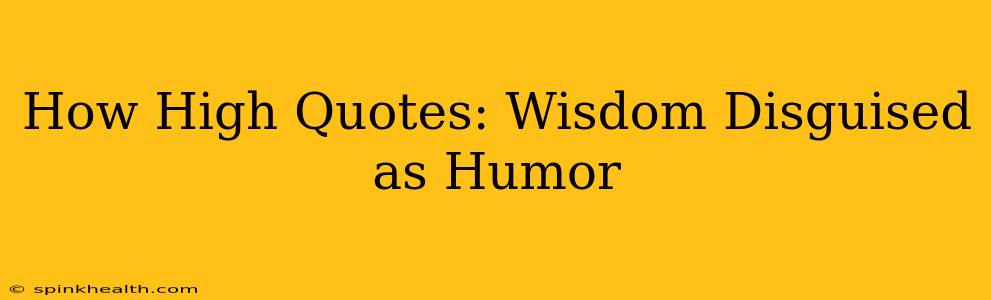 How High Quotes: Wisdom Disguised as Humor