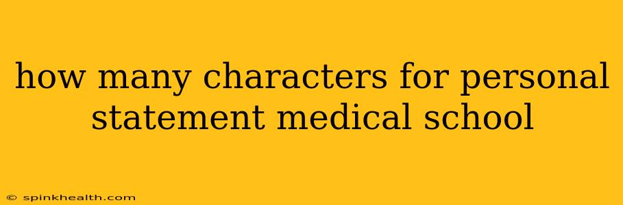 how many characters for personal statement medical school