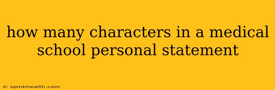 how many characters in a medical school personal statement