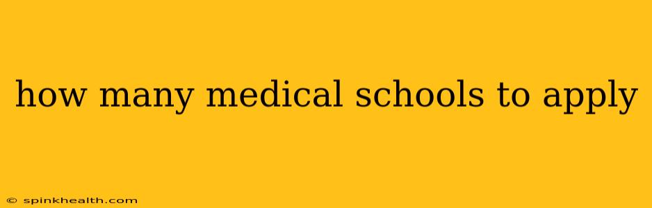 how many medical schools to apply