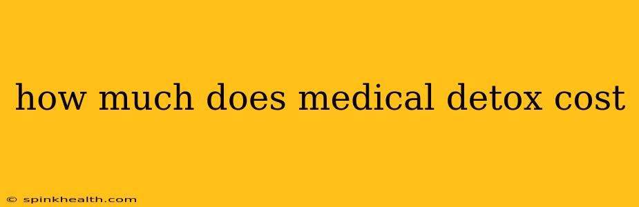 how much does medical detox cost