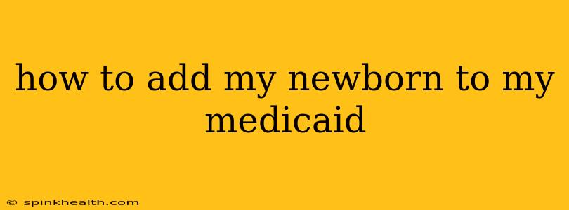 how to add my newborn to my medicaid