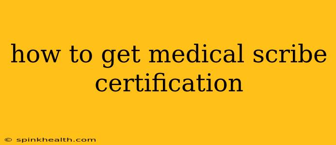 how to get medical scribe certification