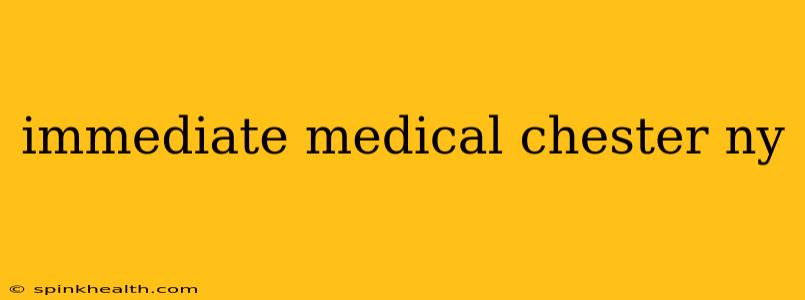 immediate medical chester ny