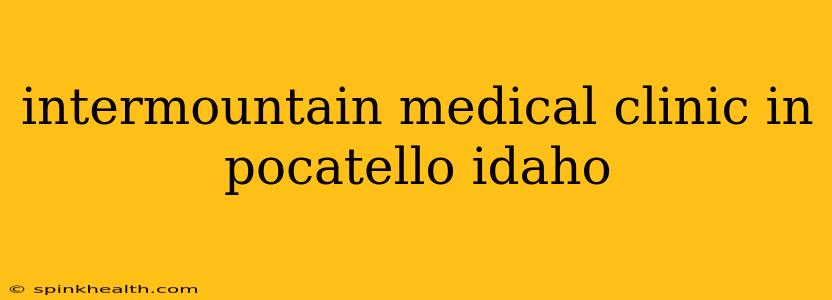 intermountain medical clinic in pocatello idaho