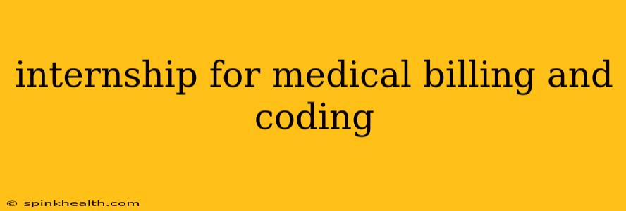 internship for medical billing and coding