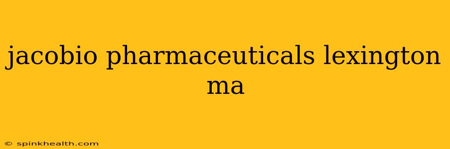 jacobio pharmaceuticals lexington ma