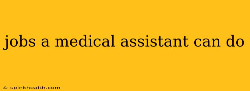 jobs a medical assistant can do