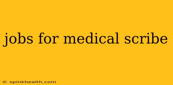 jobs for medical scribe