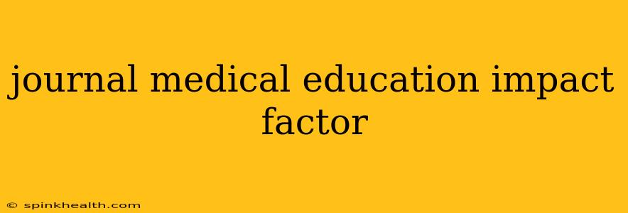 journal medical education impact factor