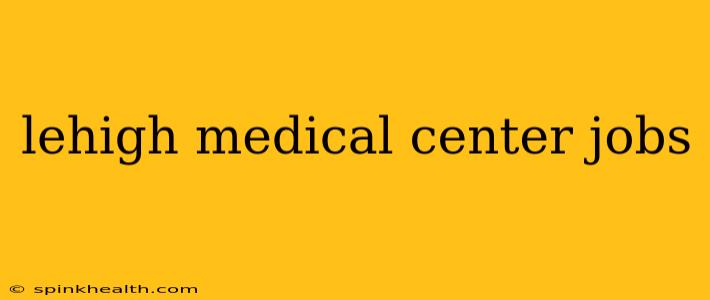lehigh medical center jobs