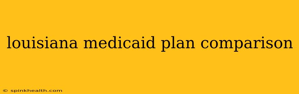 louisiana medicaid plan comparison