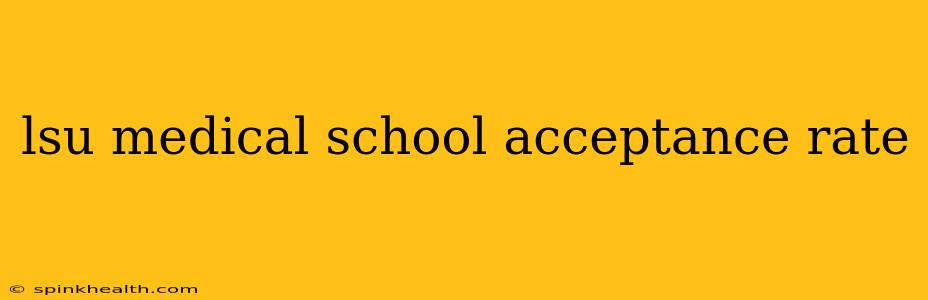 lsu medical school acceptance rate
