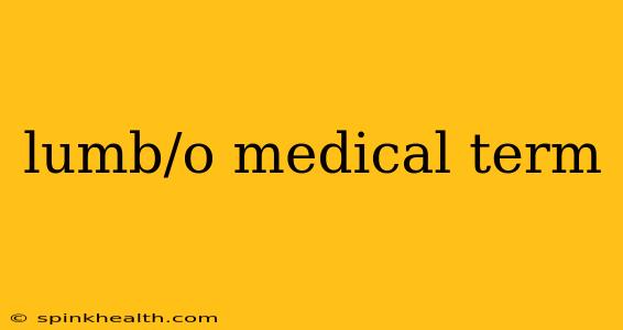 lumb/o medical term