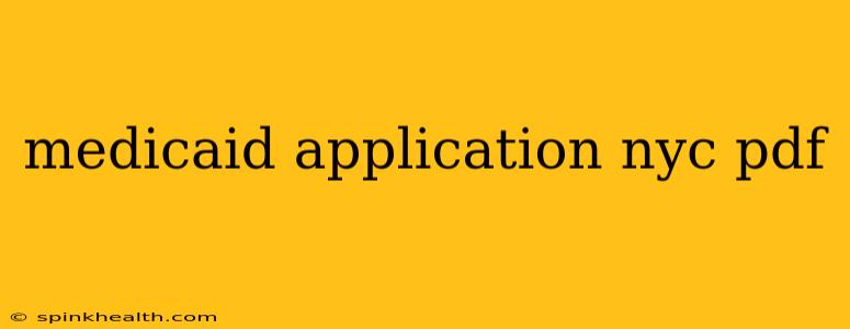 medicaid application nyc pdf
