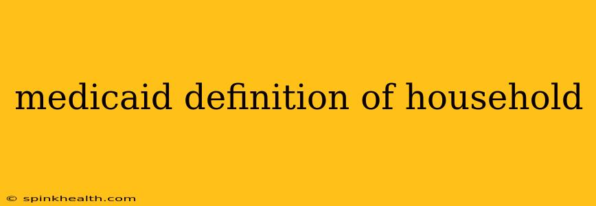 medicaid definition of household
