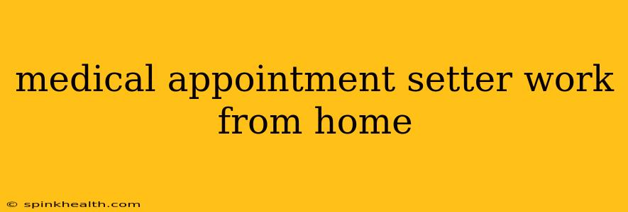 medical appointment setter work from home