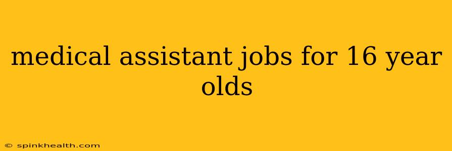 medical assistant jobs for 16 year olds