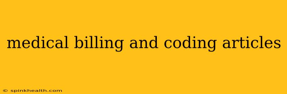 medical billing and coding articles