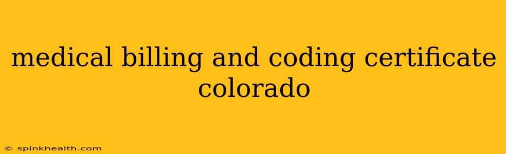 medical billing and coding certificate colorado