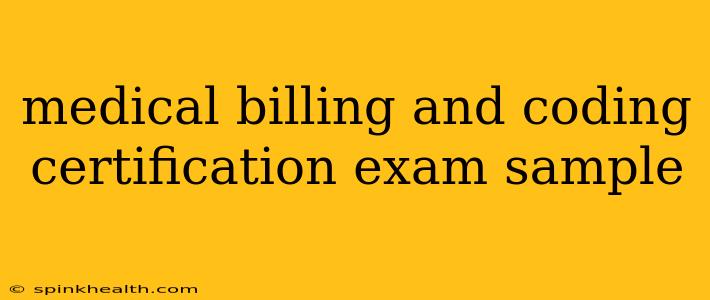 medical billing and coding certification exam sample